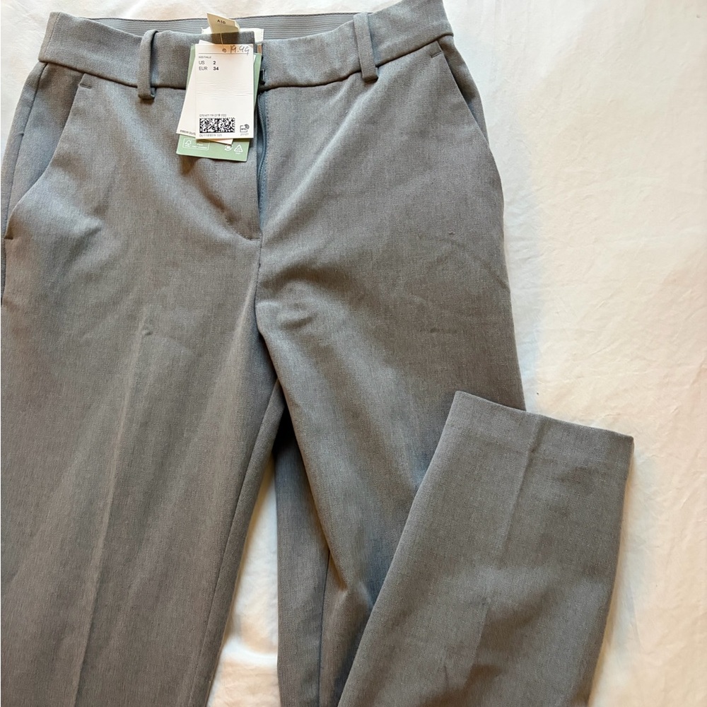 Gray work slacks